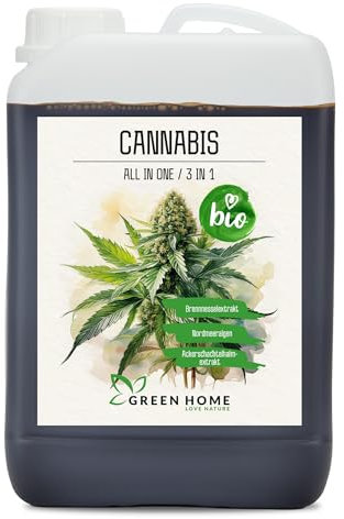 Green Home BIO Cannabis Dünger All in One Konzentrat 3 Liter | Cannabis Dünger Blüte | Dünger Cannabis Pflanzen | Dünger für Cannabispflanzen | Hanf Dünger | Grow Dünger | Grow & Bloom