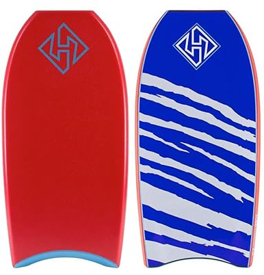 Hubboards Bodyboard Deck Planche Dubb Edition PP HD Rouge/Bleu 42