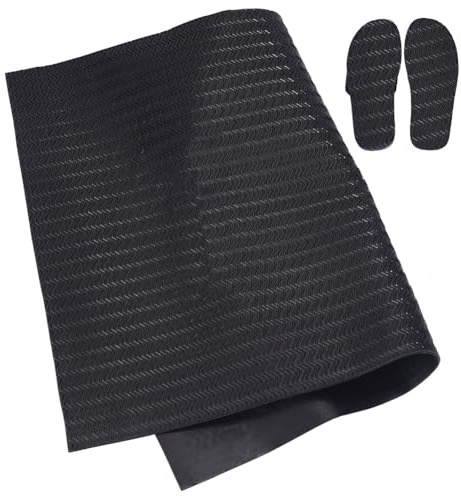 HOBBIESAY 1 hoja de goma negra de 3 mm de grosor de goma antideslizante para la suela de zapatos, accesorio para reparación de zapatos, rectangular, protector de suelas, reparación de suelas