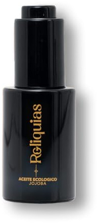 Reliquias Aceite de Jojoba 100% Puro y Natural | Hidratante y Regulador del Sebo para Piel y Cabello | Rico en Vitamina E | Envase Cristal Violeta Biofotónico, 30 ml