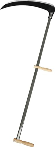 YOUWEIAN Scythe- 23 Heavy-Duty Steel Blade & Wood Handle for Efficient Grass Cutting Lawn Care Yard Maintenance