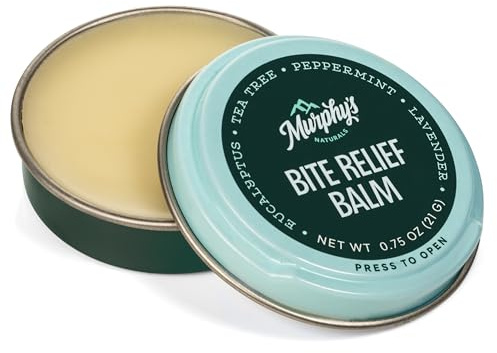 Murphy’s Naturals Insect Bite Relief Balm, Travel-Friendly, Soothes Bug Bites with Plant-Based Oil, Fast-Acting, Easy Application, 0.75oz