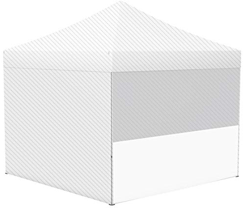 Vispronet® Halbhohe Zeltwand für Faltzelt Basic, Select & Eco (3m x 3m, Weiß)