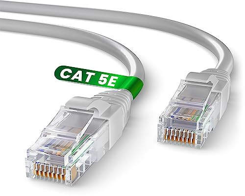 Mr. Tronic 20m Ethernet Netzwerkkabel Cat 5E, LAN Netzwerkkabel mit RJ45 Anschlüssen Für Schnelle & Zuverlässige Internetverbindung, AWG24 Patchkabel Cat 5E | 1 Gbps UTP CCA (20 Meter, Grau)