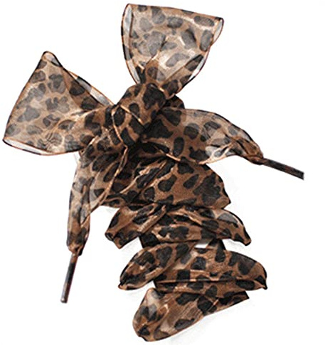 GIVBRO - Lacci per scarpe in nastro satinato, lacci larghi e piatti in chiffon e organza, per bambini, adulti, scarpe sportive, colore marrone, 110 cm (#B)