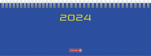 BRUNNEN Wochenkalender Modell 772 2024 2 Seiten = 1 Woche Blattgröße 29,7 x 10,5 cm blau