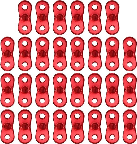 Jubaopen 30 Tensores de Cuerda, Ajustador de Cuerda Tensora, Hebilla de Cuerda de Viento de Tienda, Tensor Cuerda de Aleación de Aluminio para Tienda de Camping Senderismo al Aire Libre