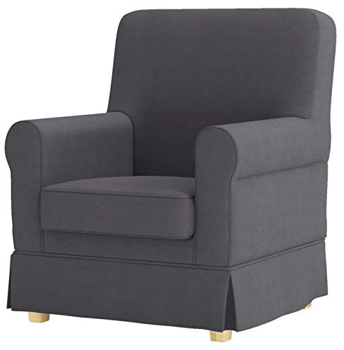 HomeTown Market Duable Ektorp Jennylund Fodera per sedia di ricambio compatibile con IKEA poltrona Jennylund. Solo fodera (poliestere lino grigio scuro)