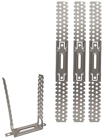 LLB Staffe per cartongesso prezincate sistemi di Rivestimento a Secco di pareti in cartongesso, Giunti per soffitti in Legno, 125 mm/300 mm (Confezione da 50)