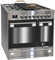 Kaiser HGE 93201 R Premium - Fornello a gas in acciaio inox con doppio forno elettrico, 115 l, gamma Coocker 90 cm, 8 funzioni, 5 bruciatori a gas da 3,7 kW e gas propano, autopulente, effetto anti