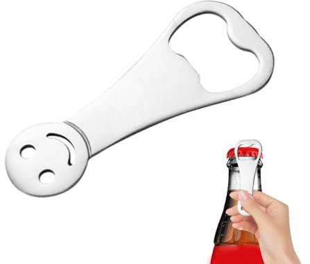 Apribottiglie, apribottiglie, Apribottiglie con faccia sorridente, Apribottiglie da bar leggero e portatile, facile da usare, per cucina, per feste
