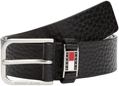 Tommy Jeans Herren TJM Scanton 3.5 AM0AM13417 Fester Gürtel, Schwarz (Black Texture), 95, Schwarz (schwarze Textur), 95 cm