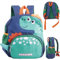 Kinderrucksack, 30cm Kindergartenrucksack Kleiner Dinosaurier Rucksack Kinder mit Brustgurt, Wasserdicht Vorschule Kleinkind Schulrucksack Kindergarten Schultasche für 2-5 Jahre, Grün