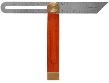Bojueshaw Adjustable Carpentry T-Bevel Square,360°Sliding Angle Gauge with Hardwood Handle for Woodworking,Carpentry & DIY Projects