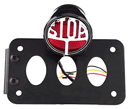 Qiilu Universal Motorcycle Rear Side Mount License Plate Holder