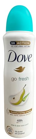 Dove Deodorante spray da donna – Go Fresh Pear & Aloe Vera – Anti-Perspirant – Confezione da 6 (6 X 150 ml)