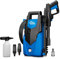 Draper Storm Force Pressure Washer 105Bar | 1400W Jet Power Washer | Snow Foam Gun | 1522Psi Patio and Car Cleaner | 98674, Blue
