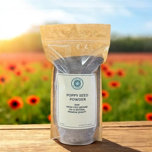 Organic Poppy Seed Powder | Fresh Cold-Pressed Poppy Seed Oil | Pure and Raw for Cooking and Skincare | Hand Pressed in Wooden Barrels