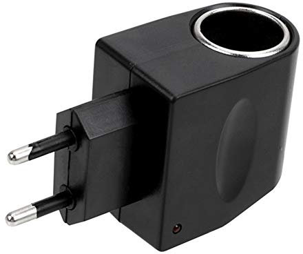Adaptador Convertidor De Corriente para Coche, Adaptador De Enchufe para Encendedor De Cigarrillos con Protección De Sobrecarga 220V AV A 12V DC 6W Adaptador De Fuente De Alimentación Inversor