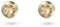 Swarovski Stilla stud earrings, Orange, Gold-tone plated