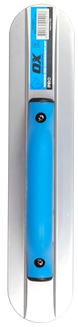 OX Pro 400mm/16 Magnesium Float I Round Ends Concrete Finishing Trowel for Flooring Surface I Lightweight & Ergonomic Grip