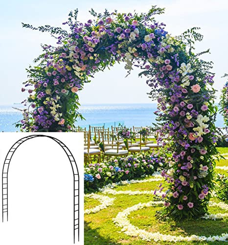 Queension Extra Large Garden Arch 7.2Ft Wide 9.2Ft High, Black