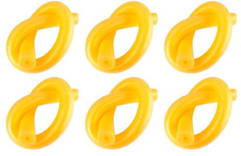 ACAN Tradineur - Pack de 6 Churros para Natación - Flotador de Espuma, Palo Flotador, Tubo Espuma para Piscina, Espagueti de Espuma - 6,5 x 150 cm - Color Amarillo