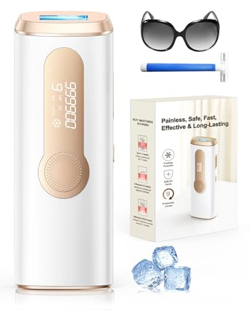 Depiladora Laser IPL con Refrigeración, Innovadora Función 3 en 1, 9 Niveles de Energía, 999,900 Flashes, Depiladora Luz Pulsada Indolora para Todo el Cuerpo