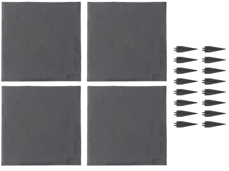 4 piedras grandes para escalones, piedra de resina de polipropileno con estacas para el suelo, adoquines para pisos exteriores decorativos para césped al aire libre (-3111240179011)