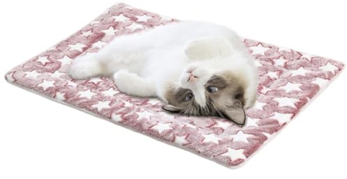 Renopfect Couverture Auto-chauffante pour Chat et Chien - Coussin Chauffant - en Velours Moelleux - Lit pour Chat et Chat - Couverture Chaude - pour Chat/Chien - Petite Taille Moyenne
