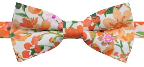 Gsyziux Floral Bow Ties For Boys Girls, Cotton Kids Bowtie Adjustable Pre-tied Boy's Bowties for School Wedding Party (Floral 1)