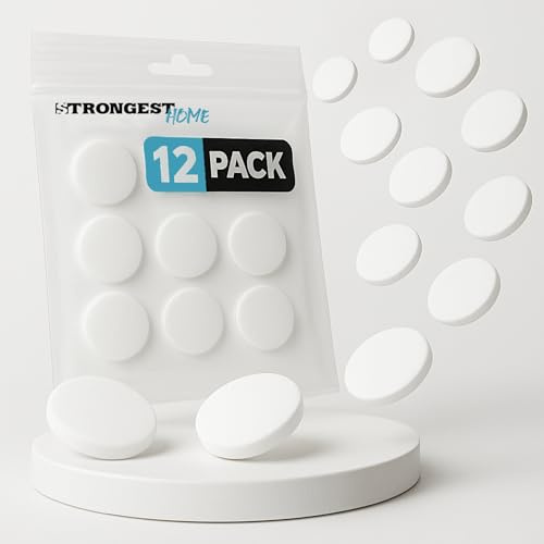 Strongest Wall Door Handle Stopper 2CM Set (White, Small)