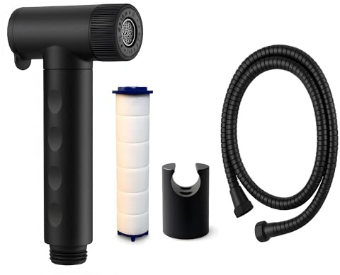 Bidé handdusch, handhållen bidé spruta med filter, handhållen bidéspruta set, toalett bidé, badrum bidé WC spray med 2 m slang, standard G1/2-anslutning, Enkel installation