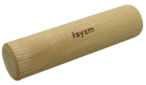 rayzm Maracas Sand Hammer 18 cm professionell handshaker i askträ med pärlor i rostfritt stål, varmt ljud för studio och scen
