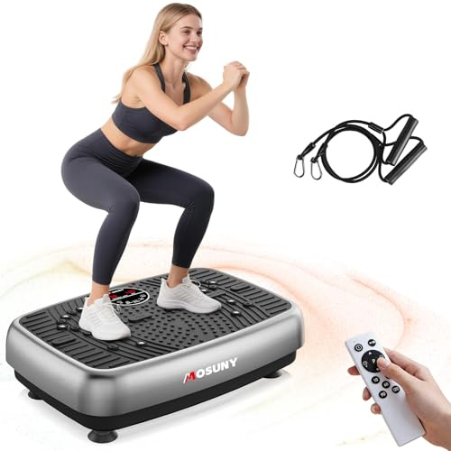 Plateforme Vibrante Perte de Poids, Plateforme Vibrante de Massage Lymphatique, Modèle 2025 Amélioré à Double Moteur Plaque Vibrante, Capacité de 204 kg, 1 à 120 Niveaux