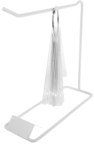 CANIGHT Muestrario de Uñas Palitos Transparentes y Soporte de Hierro, 50 Puntas Desmontables para Exhibición y Práctica de Esmaltes en Centros de Manicura