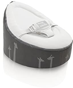 doomoo Nid - Transat Bébé Evolutif en Pouf Enfant - Dès la Naissance - Ultra Confortable, Giraf Grey