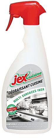 JEX Professionnel - Dégraissant cuisine spécial surfaces inox - Prêt à l'emploi - Redonne brillance - 750 ML - Fabrication française