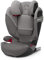 CYBEX Gold Kinder-Autositz Solution S-Fix, Für Autos mit und ohne ISOFIX, Gruppe 2/3 (15-36 kg), Ab ca. 3 bis ca. 12 Jahre, Soho Grey