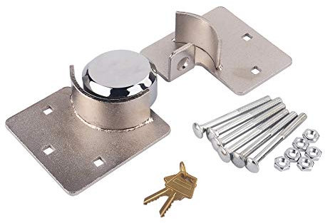 Ejoyous Cerradura y cerrojo para furgoneta con llaves, cerradura de seguridad resistente de 73 mm, cerradura de puerta de furgoneta endurecida, juego de cerrojo de acero para cobertizos y garajes