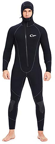 Wetsuits Herren Ultra-Stretch 7 Mm Neoprenwetsuit, Winter Warm Front-RV Ganzkörper-Tauchanzug Für Schnorchel Tauchen Schwimmen Surfen,XL…