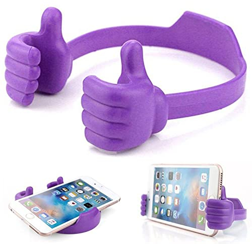 Kinizuxi Regalini di Natale Thumbs Up Lazy Phone Stand Supporto per Scrivania,Supporto Universale per Telefono cellulare Per Scrivania, Supporto per Cellulare Smartphone per iPhone iPad (Viola)