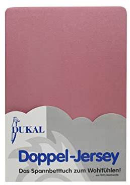 Dukal | Spannbettlaken oval für Kinderwagen Stubenwagen Wiegen Beistellbett | 35x75 – 40x75 cm | aus hochwertigem DOPPEL-Jersey | 100% Baumwolle | Farbe: Altrosa