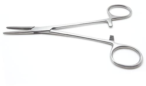 Pince a Clamper 12.5cm - Courbe/Droite - Griffe Pince a Clamper pour artisans,pêcheurs,choit (Droite)