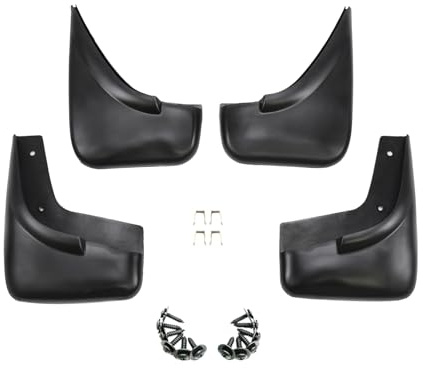 J&J AUTOMOTIVE Set da Paraspruzzi Auto e Parafanghi per Volkswagen Golf 4 1997-2003 5-Porte Berlina, Set da 4 Pezzi, Kit di Protezione Contro Gli Spruzzi, Nero