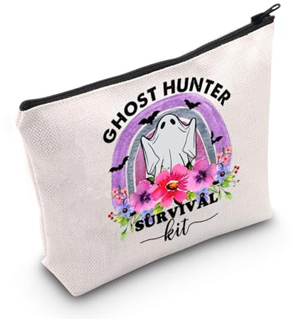 Kit de survie pour chasse aux fantômes - Trousse de maquillage - Cadeau paranormal, Sac de chasse aux fantômes de survie, Trousse à cosmétiques avec impression