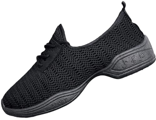 Viaoragiosa Zapatillas De Baile Zapatillas De Jazz,Mujer Zapatos Aire Libre Deportes Danza,Zapatos Baile Deportivo Jazz Moderna,Buena Antideslizante para Modernas,PúBlico,Baile Cuadrado,Baile