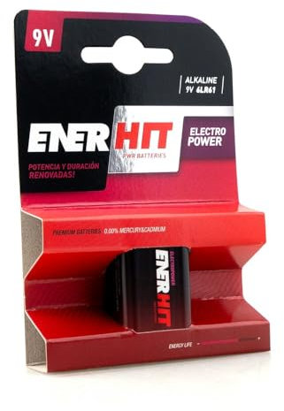 Batteria alcalina 6F22-9V BL.1: offre prestazioni affidabili e durature. Perfetto per dispositivi che necessitano di energia costante, ottimizza il funzionamento dei tuoi dispositivi.