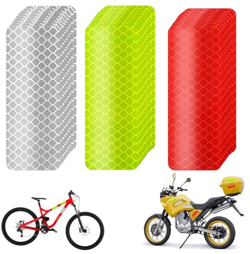 30Pcs Reflective Stickers, Warning Reflective Stickers High Visibility Reflective Tape Waterproof Reflective Strips Safety Reflective Tape for Bicycles Motorcycles Clothing Helmet, 1.18 x 3.15 Inch