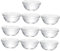 CRILSTYLEO 10Pièces Petits Bols Verre Empilables Bols de Préparation pour Dessert Salade et Sauces Résistants Aux Températures